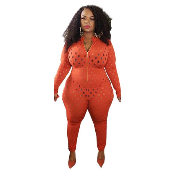 (XL-5XL) 💋 Plus Size Hollowed Out Jumpsuit